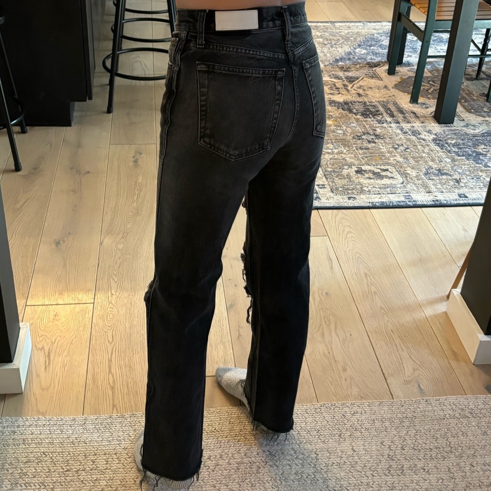 RE/DONE Distressed Black Jeans - Picture 6 of 8